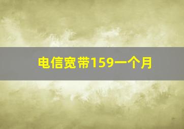 电信宽带159一个月