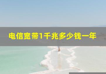 电信宽带1千兆多少钱一年