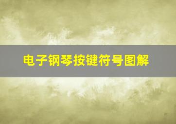 电子钢琴按键符号图解