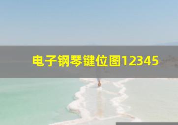 电子钢琴键位图12345