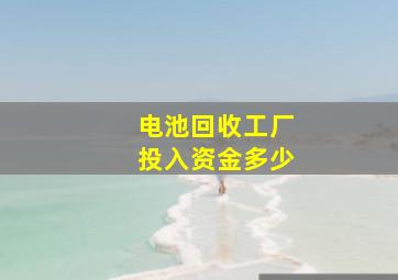 电池回收工厂投入资金多少