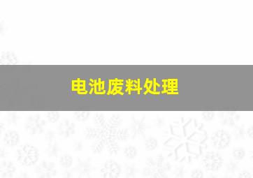 电池废料处理