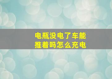 电瓶没电了车能推着吗怎么充电