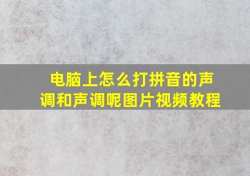 电脑上怎么打拼音的声调和声调呢图片视频教程