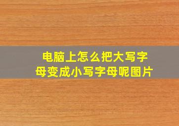 电脑上怎么把大写字母变成小写字母呢图片