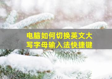 电脑如何切换英文大写字母输入法快捷键