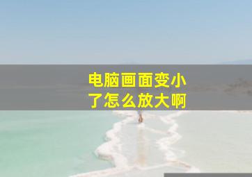 电脑画面变小了怎么放大啊