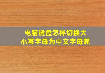 电脑键盘怎样切换大小写字母为中文字母呢