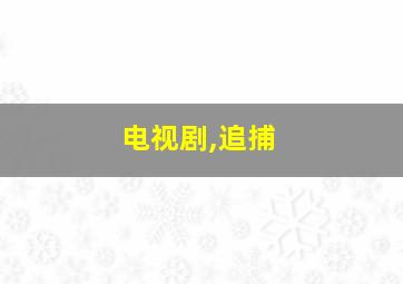 电视剧,追捕