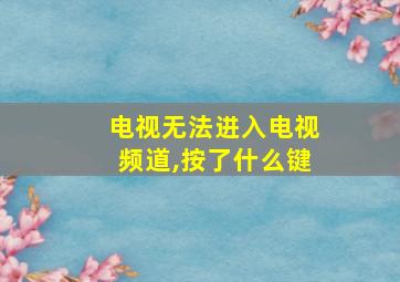 电视无法进入电视频道,按了什么键