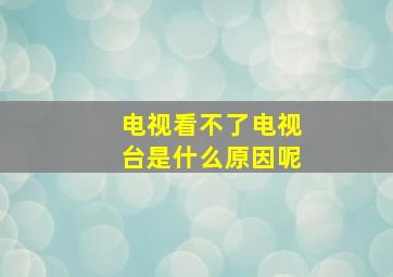 电视看不了电视台是什么原因呢