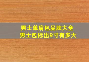 男士单肩包品牌大全男士包标出R寸有多大