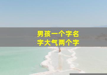 男孩一个字名字大气两个字