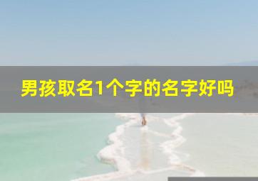 男孩取名1个字的名字好吗