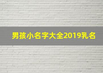 男孩小名字大全2019乳名