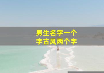 男生名字一个字古风两个字