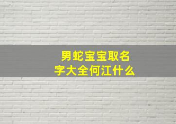 男蛇宝宝取名字大全何江什么