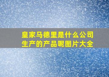 皇家马德里是什么公司生产的产品呢图片大全