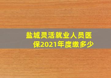 盐城灵活就业人员医保2021年度缴多少