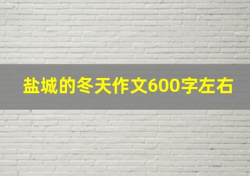 盐城的冬天作文600字左右