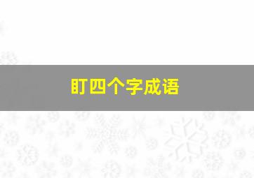 盯四个字成语