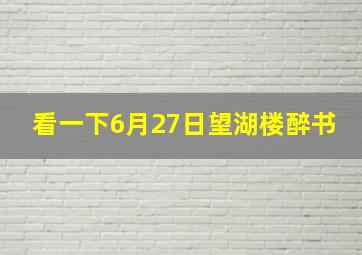 看一下6月27日望湖楼醉书