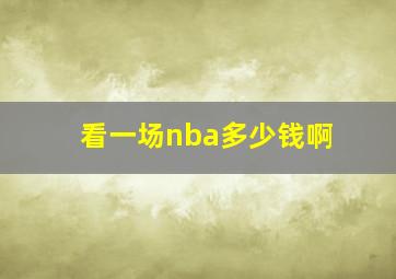 看一场nba多少钱啊