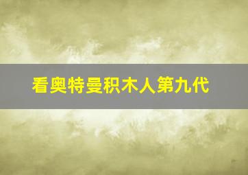 看奥特曼积木人第九代