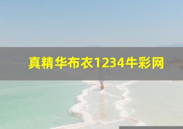 真精华布衣1234牛彩网