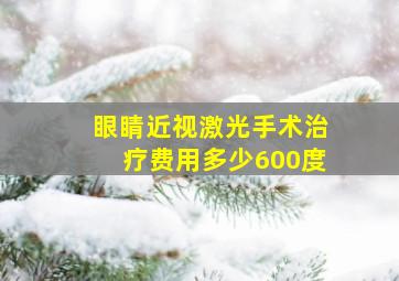 眼睛近视激光手术治疗费用多少600度