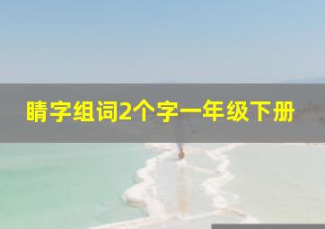 睛字组词2个字一年级下册