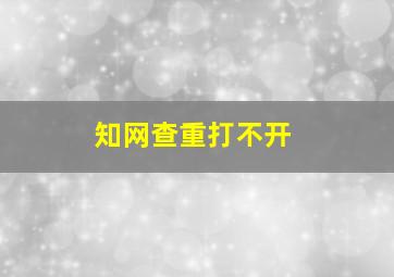 知网查重打不开