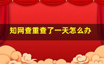 知网查重查了一天怎么办