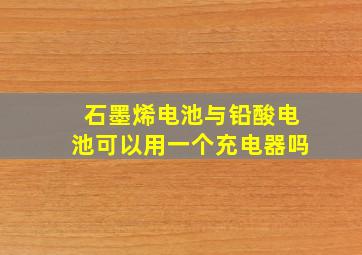 石墨烯电池与铅酸电池可以用一个充电器吗