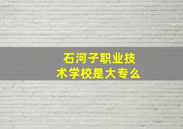 石河子职业技术学校是大专么