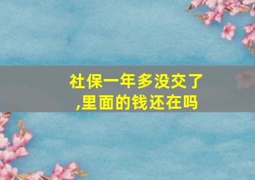 社保一年多没交了,里面的钱还在吗