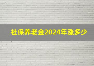 社保养老金2024年涨多少