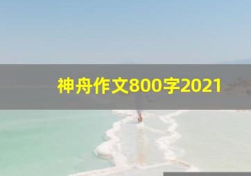 神舟作文800字2021