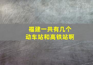 福建一共有几个动车站和高铁站啊