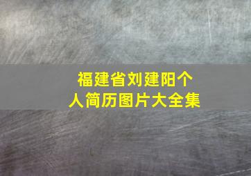 福建省刘建阳个人简历图片大全集