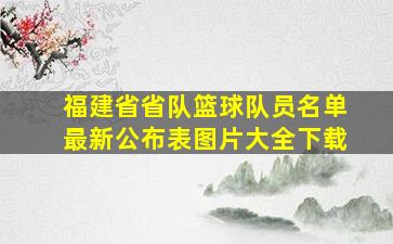 福建省省队篮球队员名单最新公布表图片大全下载