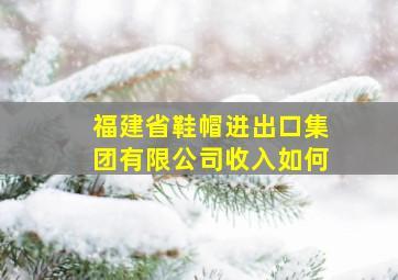 福建省鞋帽进出口集团有限公司收入如何