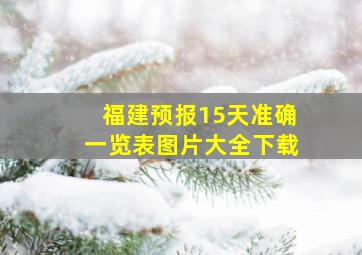 福建预报15天准确一览表图片大全下载