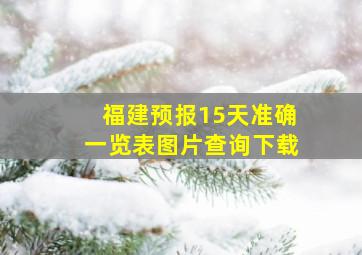 福建预报15天准确一览表图片查询下载