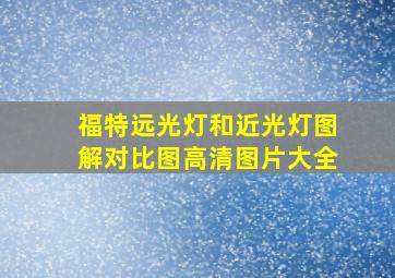 福特远光灯和近光灯图解对比图高清图片大全