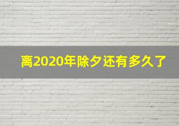 离2020年除夕还有多久了