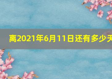 离2021年6月11日还有多少天