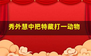 秀外慧中把特藏打一动物