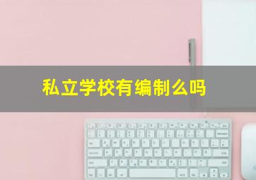 私立学校有编制么吗