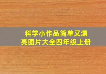 科学小作品简单又漂亮图片大全四年级上册